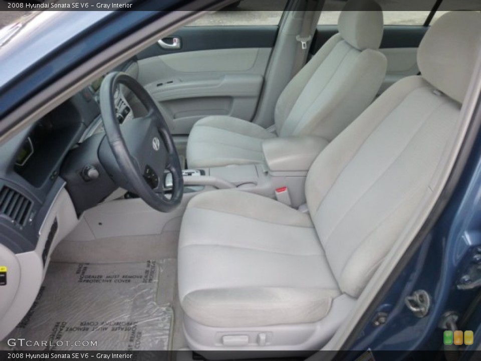 Gray Interior Front Seat for the 2008 Hyundai Sonata SE V6 #78103971