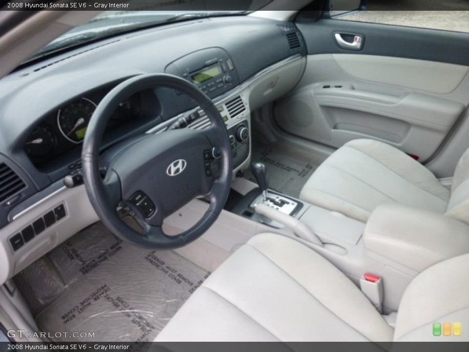 Gray Interior Prime Interior for the 2008 Hyundai Sonata SE V6 #78103989