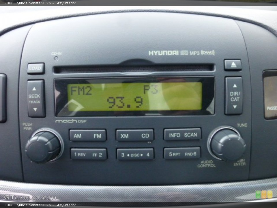 Gray Interior Audio System for the 2008 Hyundai Sonata SE V6 #78104021