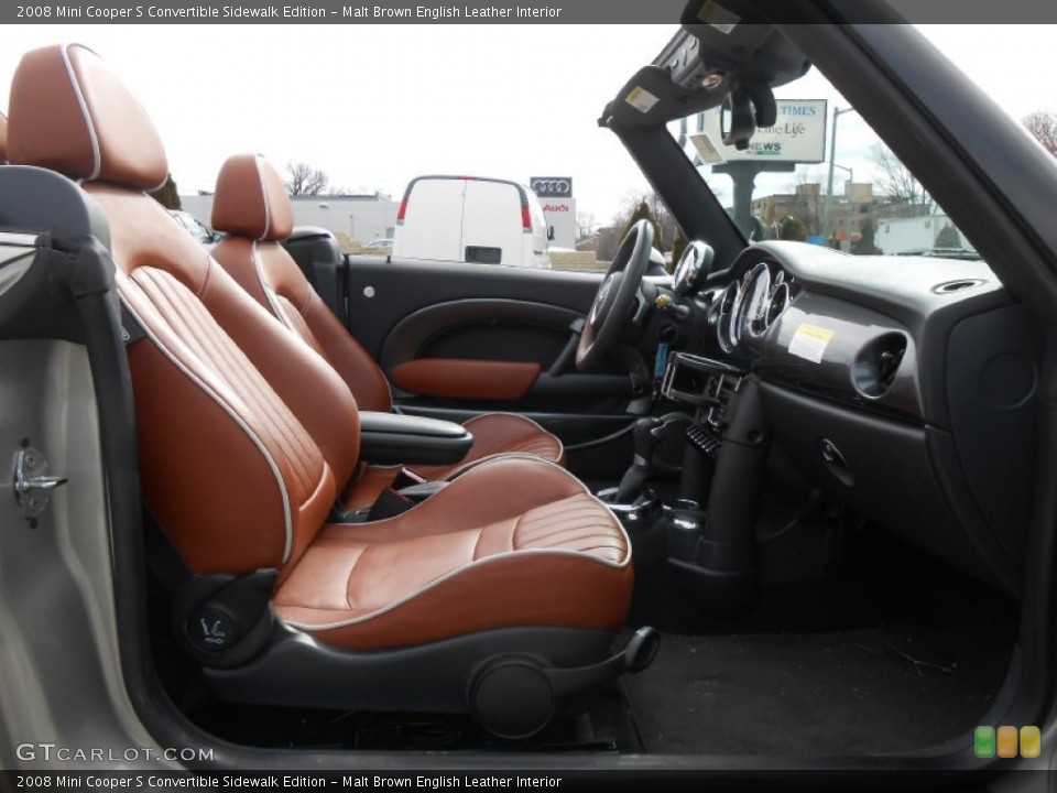 Malt Brown English Leather Interior Front Seat for the 2008 Mini Cooper S Convertible Sidewalk Edition #78104705