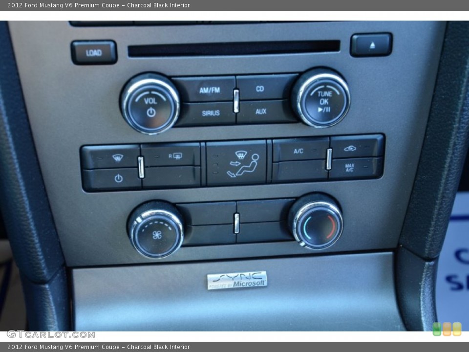 Charcoal Black Interior Controls for the 2012 Ford Mustang V6 Premium Coupe #78107356