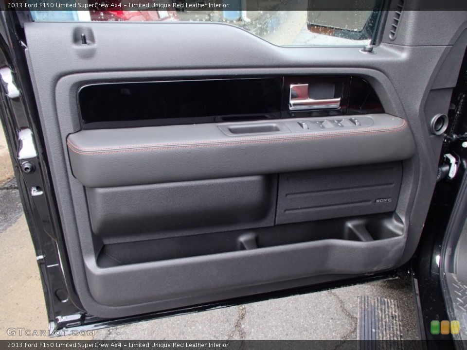 Limited Unique Red Leather Interior Door Panel for the 2013 Ford F150 Limited SuperCrew 4x4 #78109842