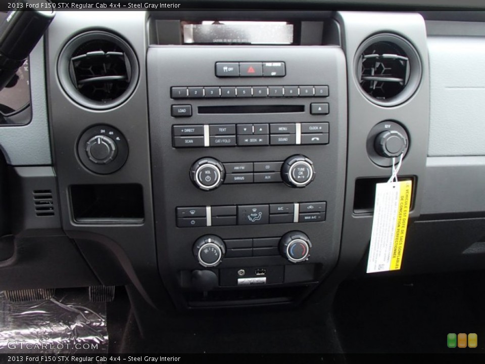 Steel Gray Interior Controls for the 2013 Ford F150 STX Regular Cab 4x4 #78110222