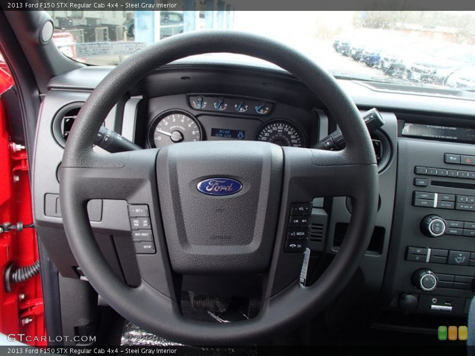 Steel Gray Interior Steering Wheel for the 2013 Ford F150 STX Regular Cab 4x4 #78110252