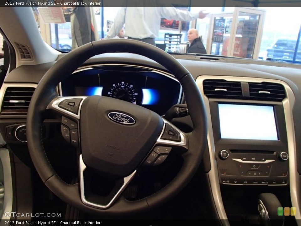 Charcoal Black Interior Steering Wheel for the 2013 Ford Fusion Hybrid SE #78111857