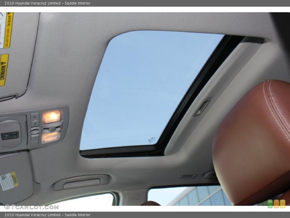 Saddle Interior Sunroof for the 2010 Hyundai Veracruz Limited #78113171
