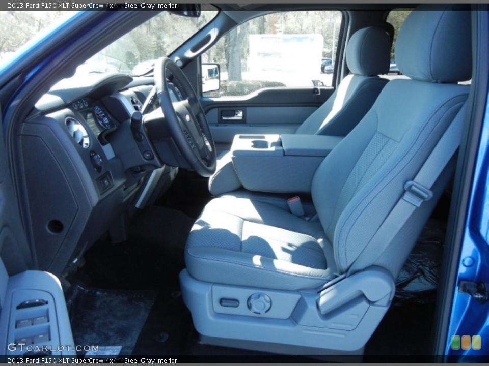 Steel Gray Interior Photo for the 2013 Ford F150 XLT SuperCrew 4x4 #78114998