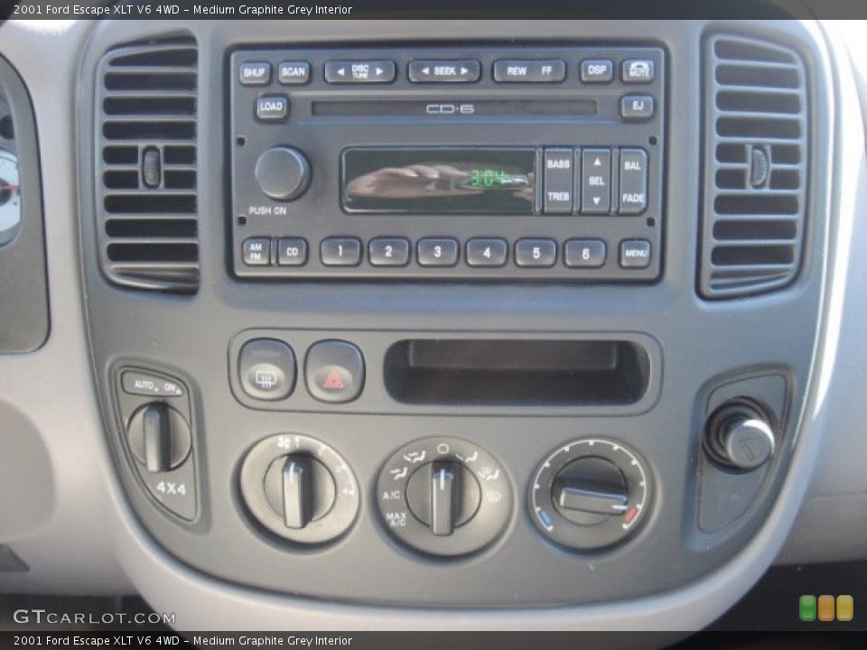 Medium Graphite Grey Interior Controls for the 2001 Ford Escape XLT V6 4WD #78118535