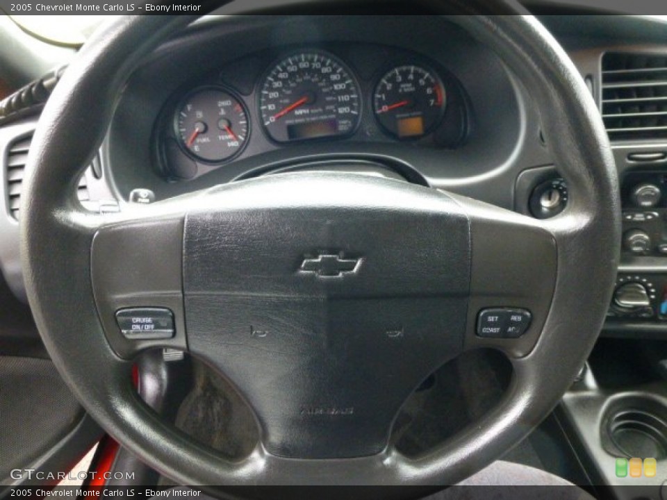 Ebony Interior Steering Wheel for the 2005 Chevrolet Monte Carlo LS #78119014