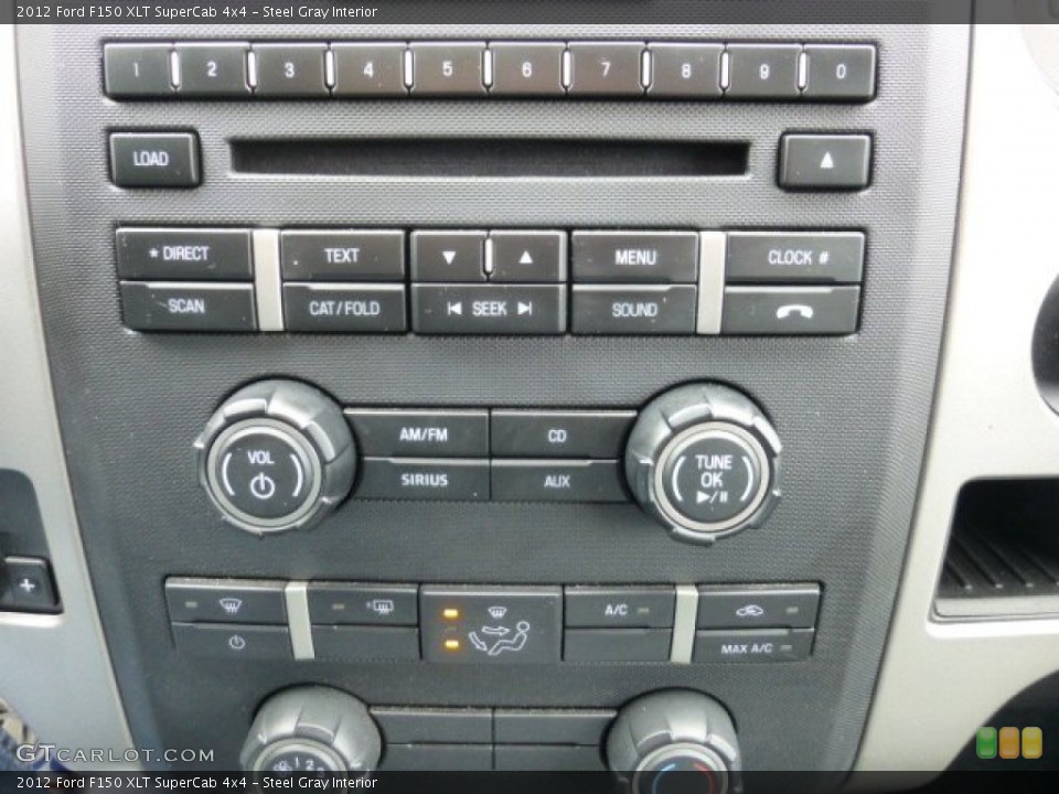 Steel Gray Interior Controls for the 2012 Ford F150 XLT SuperCab 4x4 #78119569