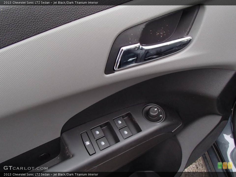 Jet Black/Dark Titanium Interior Controls for the 2013 Chevrolet Sonic LTZ Sedan #78119633