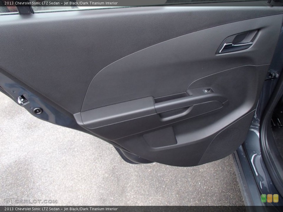 Jet Black/Dark Titanium Interior Door Panel for the 2013 Chevrolet Sonic LTZ Sedan #78120872