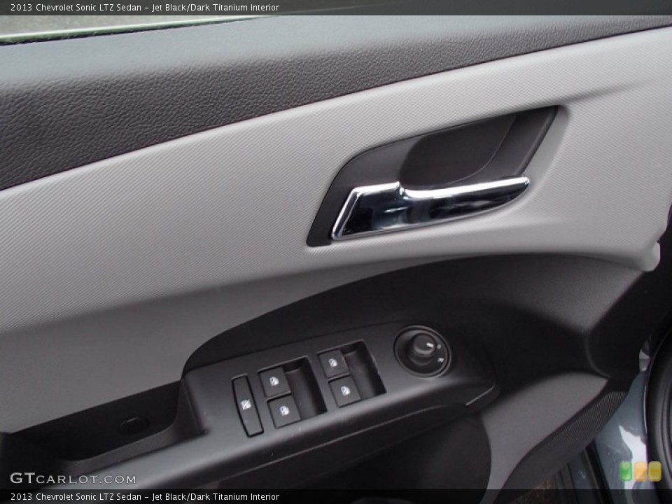 Jet Black/Dark Titanium Interior Controls for the 2013 Chevrolet Sonic LTZ Sedan #78120878