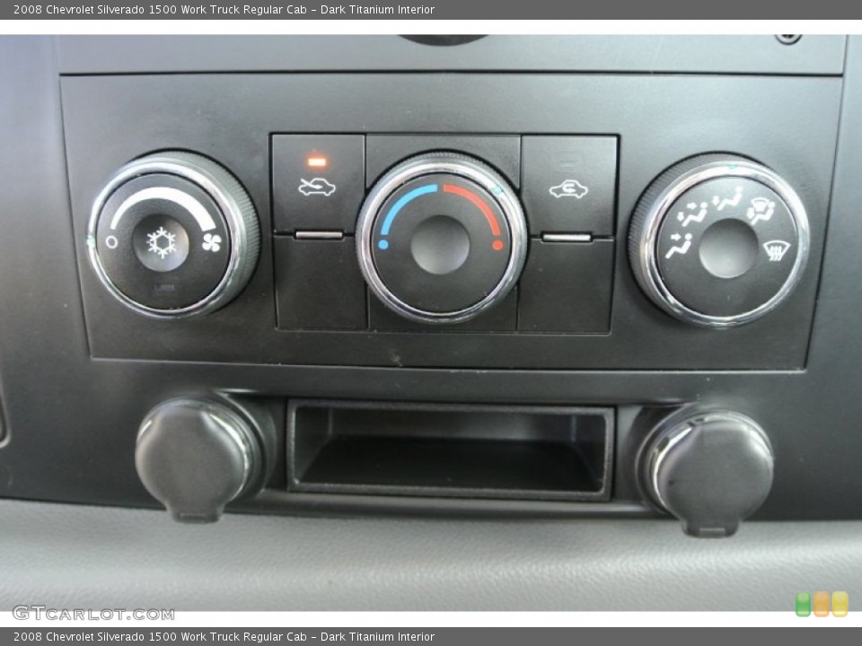 Dark Titanium Interior Controls for the 2008 Chevrolet Silverado 1500 Work Truck Regular Cab #78121217