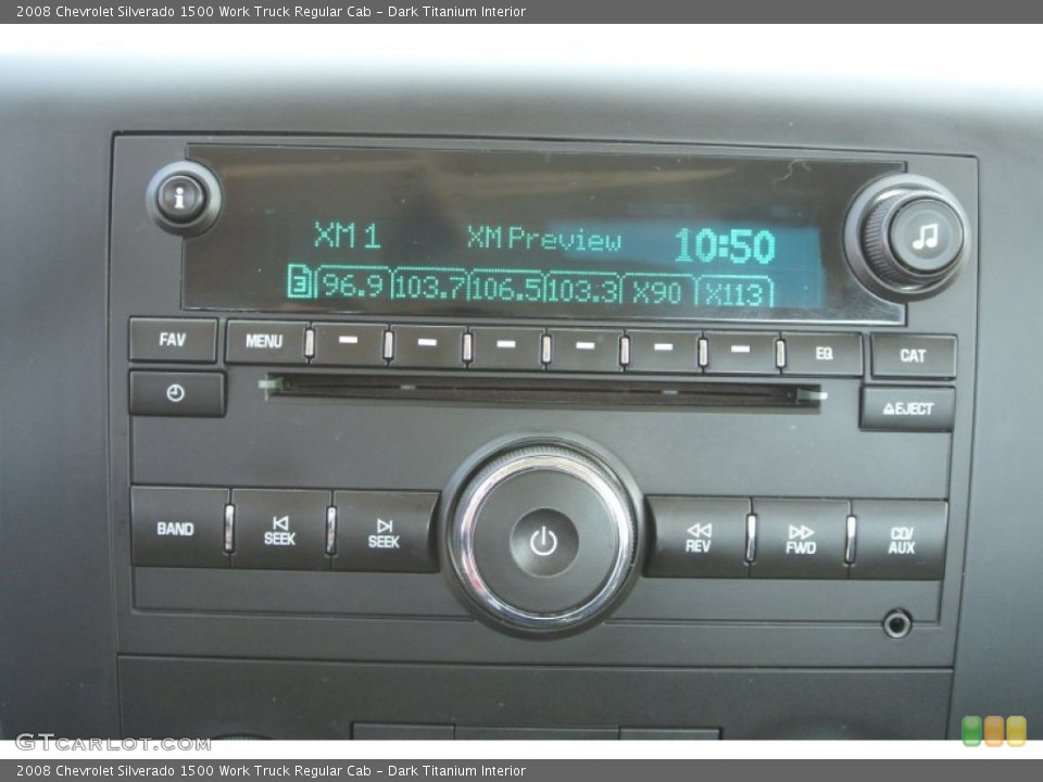 Dark Titanium Interior Audio System for the 2008 Chevrolet Silverado 1500 Work Truck Regular Cab #78121220