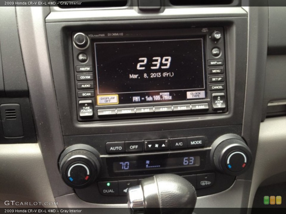 Gray Interior Controls for the 2009 Honda CR-V EX-L 4WD #78124051