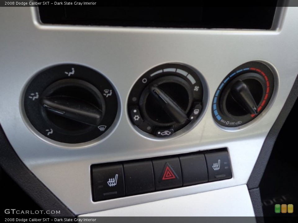 Dark Slate Gray Interior Controls for the 2008 Dodge Caliber SXT #78124605