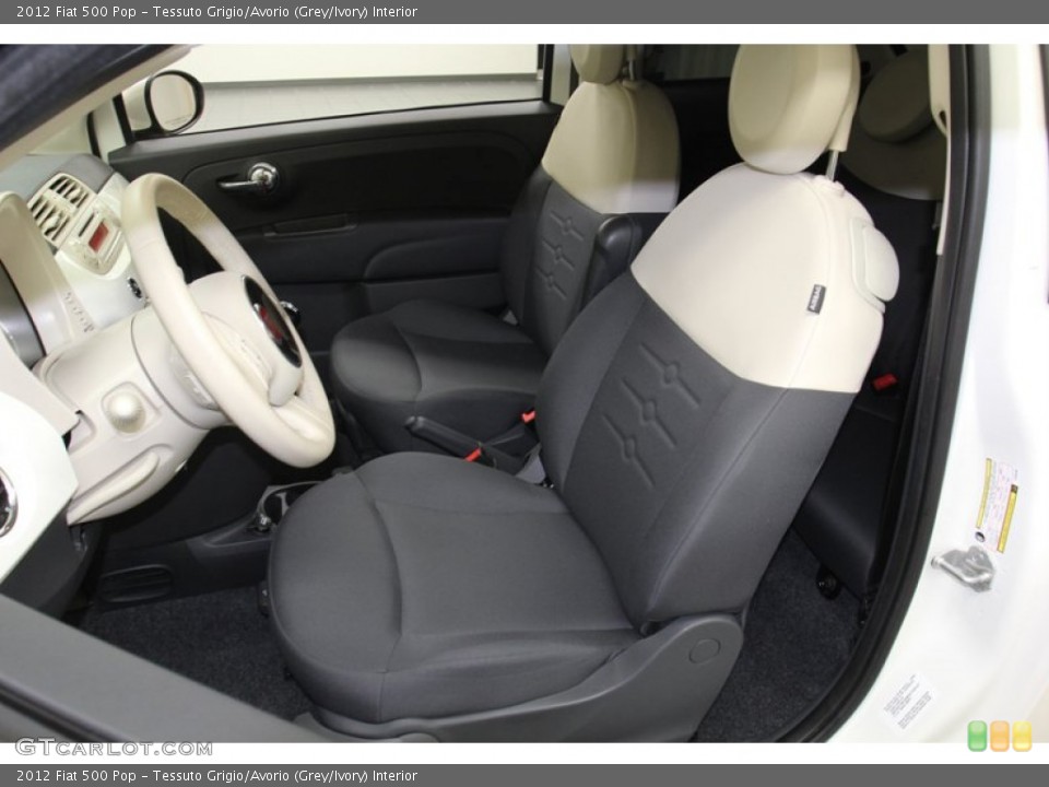 Tessuto Grigio/Avorio (Grey/Ivory) Interior Front Seat for the 2012 Fiat 500 Pop #78125270