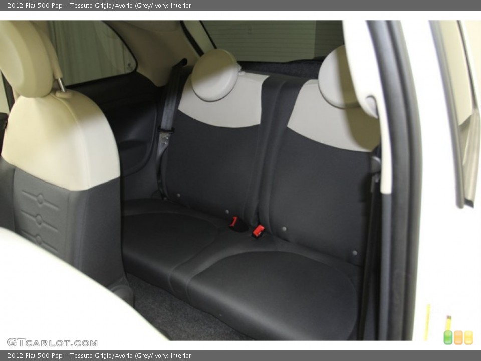 Tessuto Grigio/Avorio (Grey/Ivory) Interior Rear Seat for the 2012 Fiat 500 Pop #78125490