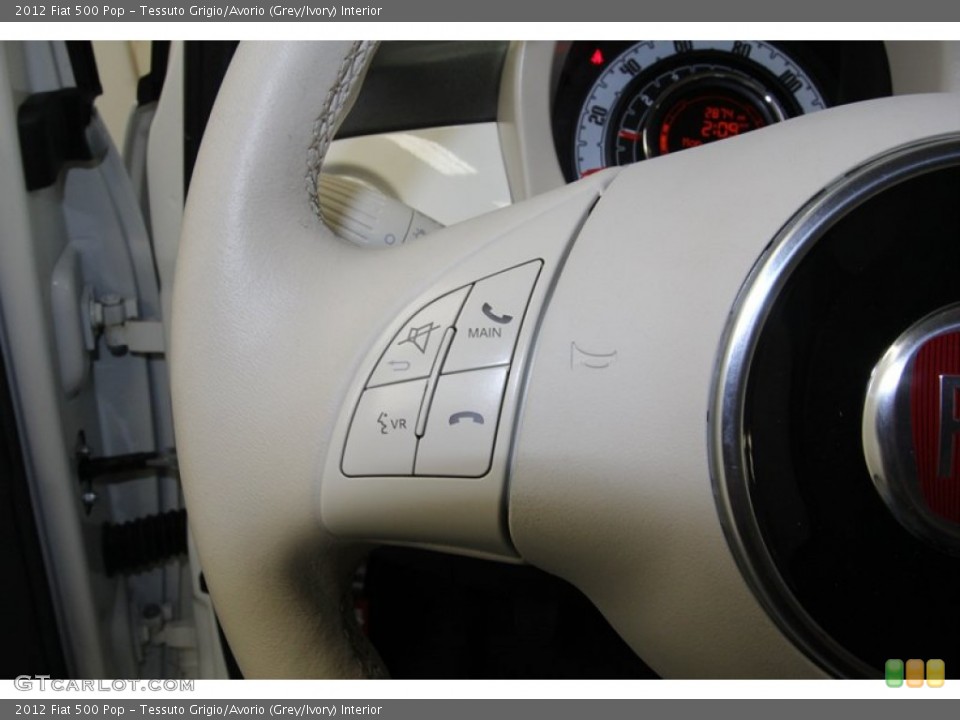 Tessuto Grigio/Avorio (Grey/Ivory) Interior Controls for the 2012 Fiat 500 Pop #78125661