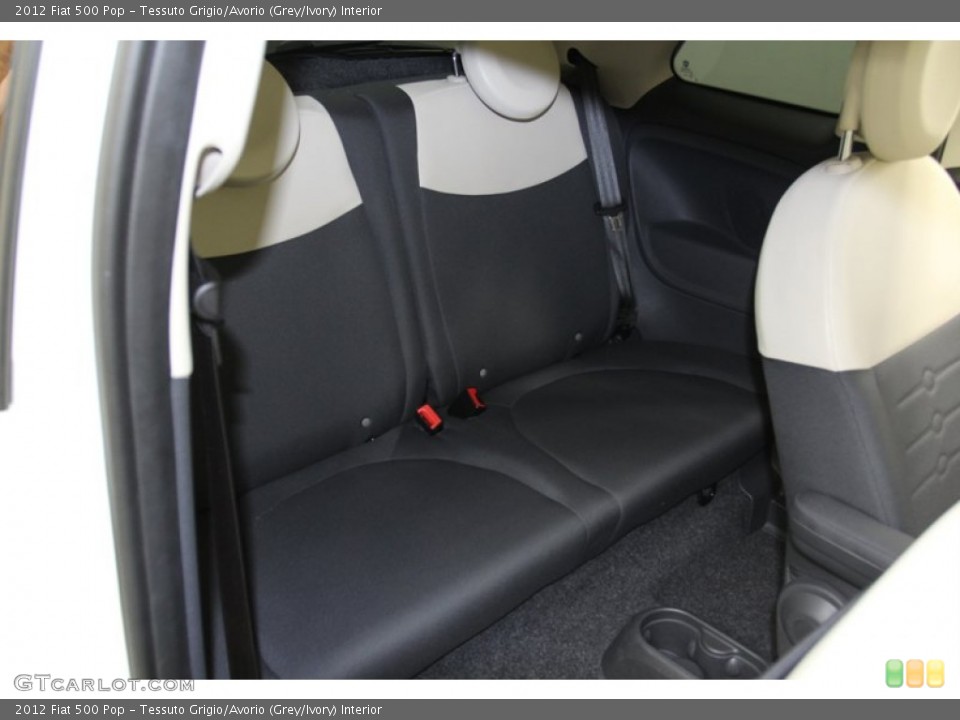 Tessuto Grigio/Avorio (Grey/Ivory) Interior Rear Seat for the 2012 Fiat 500 Pop #78125745