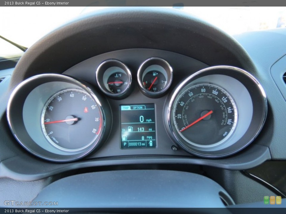 Ebony Interior Gauges for the 2013 Buick Regal GS #78125814
