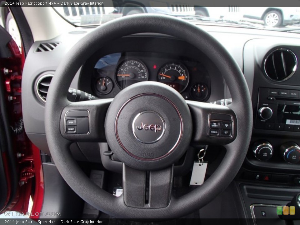 Dark Slate Gray Interior Steering Wheel for the 2014 Jeep Patriot Sport 4x4 #78125877