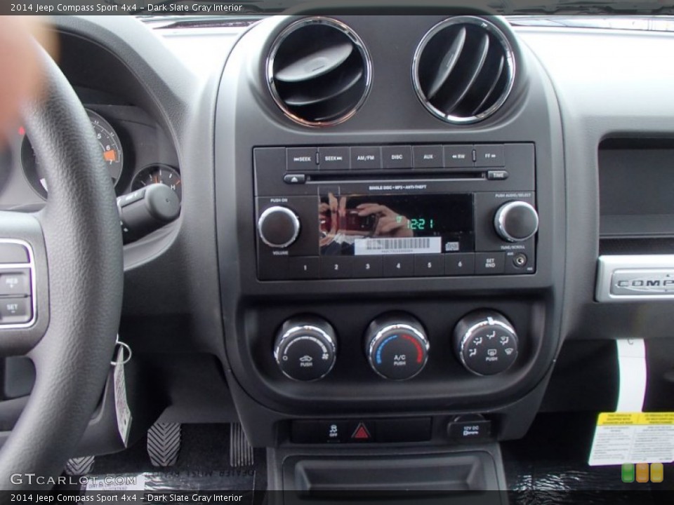 Dark Slate Gray Interior Controls for the 2014 Jeep Compass Sport 4x4 #78126294