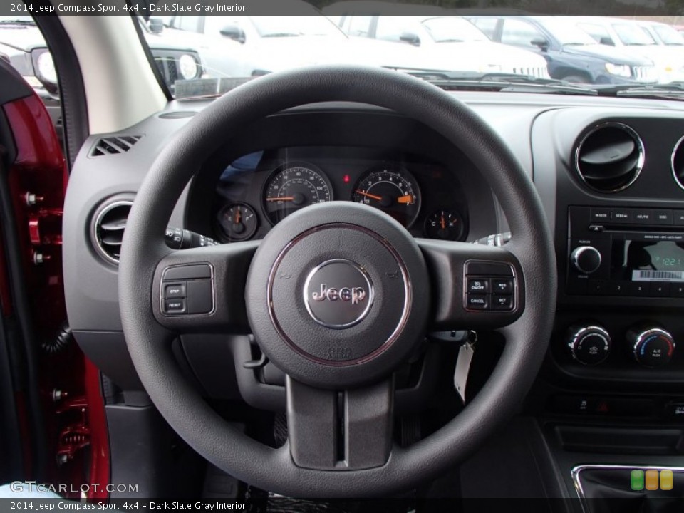 Dark Slate Gray Interior Steering Wheel for the 2014 Jeep Compass Sport 4x4 #78126336