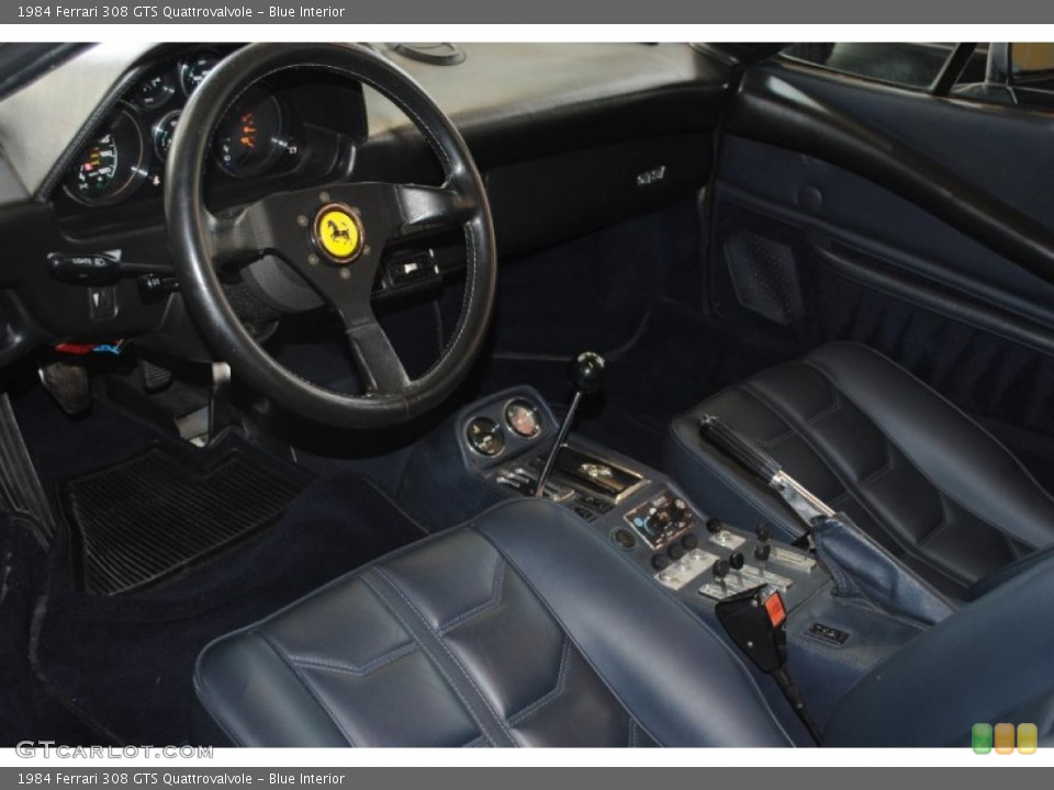 Blue 1984 Ferrari 308 Interiors