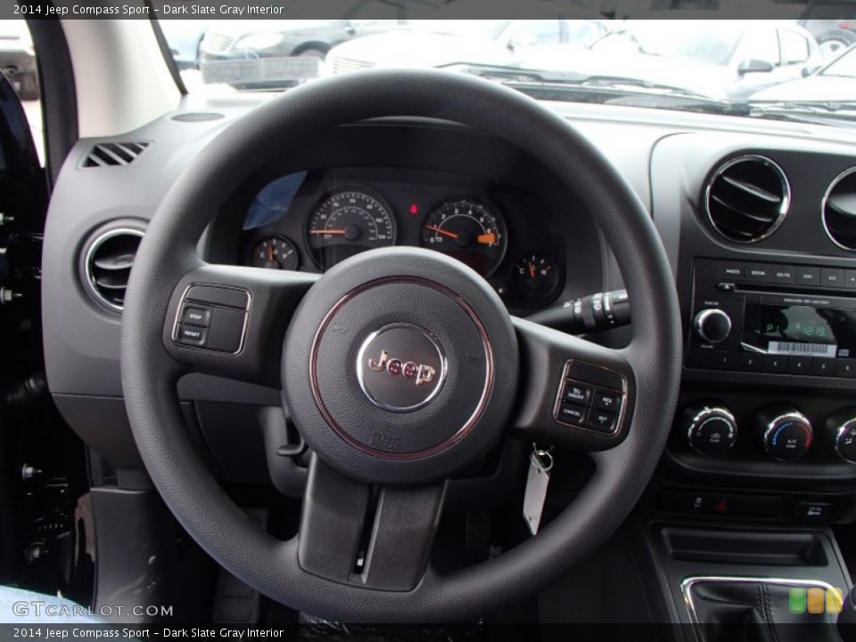 Dark Slate Gray Interior Steering Wheel for the 2014 Jeep Compass Sport #78126744