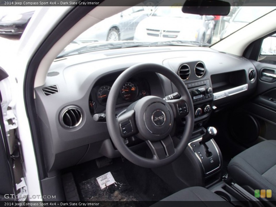 Dark Slate Gray Interior Dashboard for the 2014 Jeep Compass Sport 4x4 #78127020