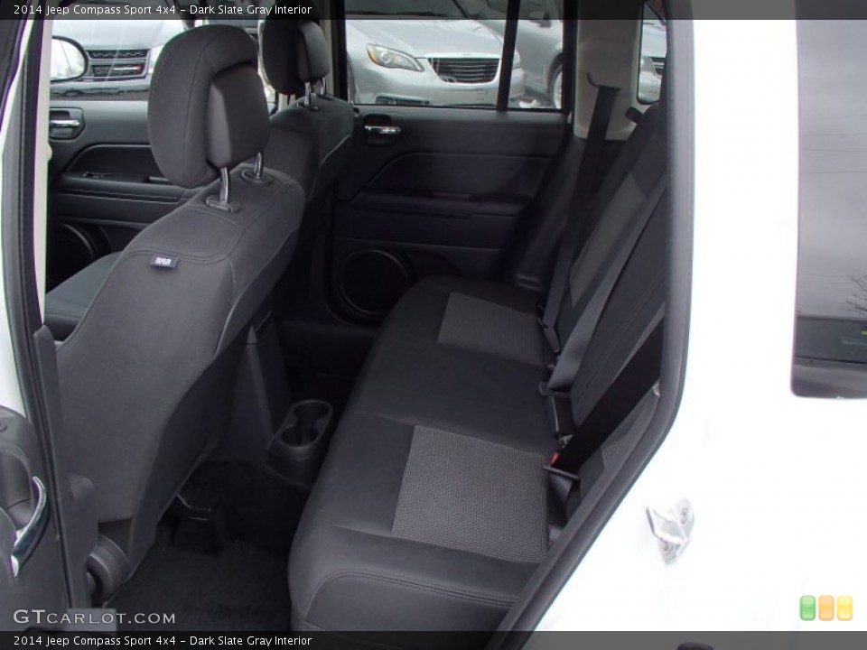 Dark Slate Gray Interior Rear Seat for the 2014 Jeep Compass Sport 4x4 #78127101