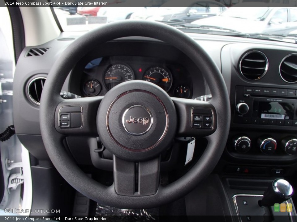 Dark Slate Gray Interior Steering Wheel for the 2014 Jeep Compass Sport 4x4 #78127263