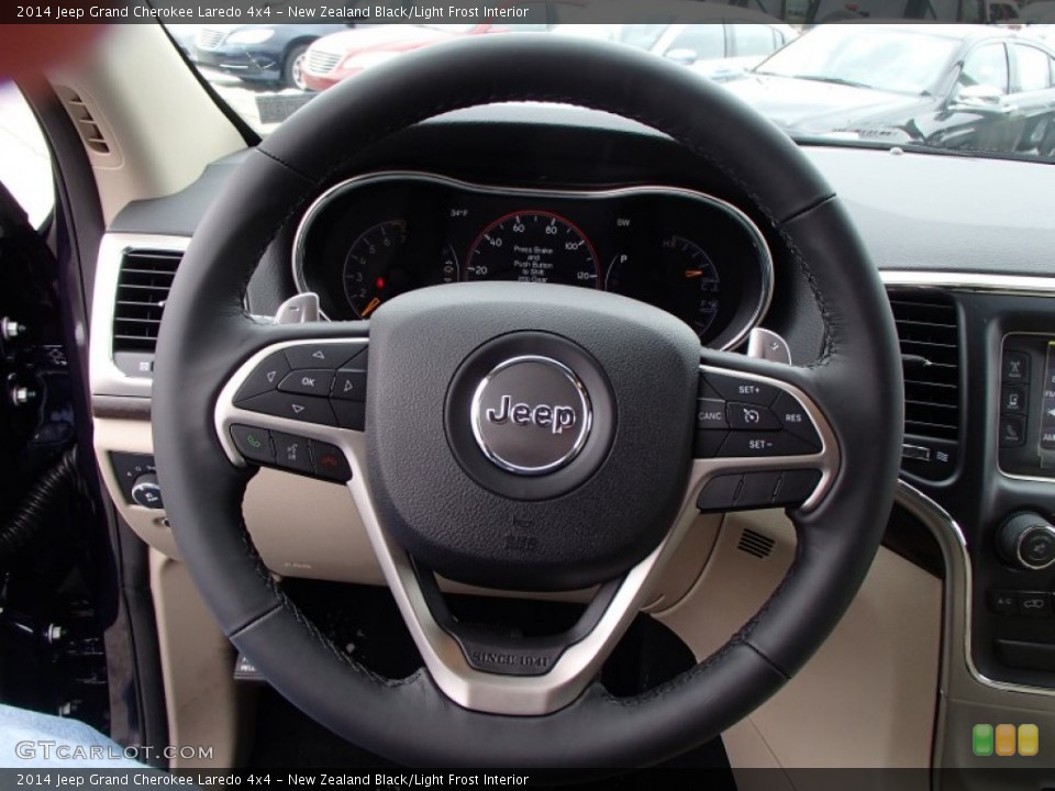 New Zealand Black/Light Frost Interior Steering Wheel for the 2014 Jeep Grand Cherokee Laredo 4x4 #78127795