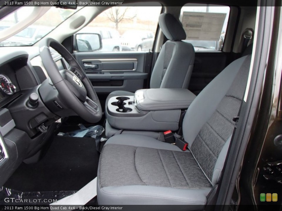 Black/Diesel Gray Interior Photo for the 2013 Ram 1500 Big Horn Quad Cab 4x4 #78131248