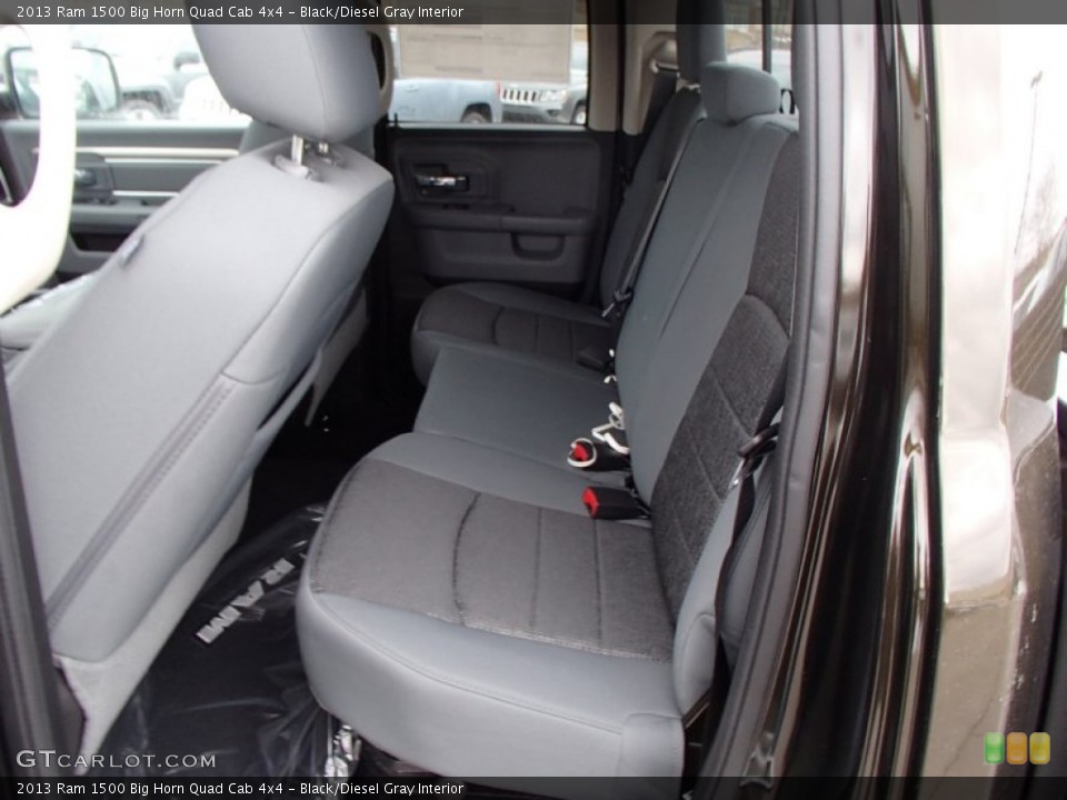 Black/Diesel Gray Interior Rear Seat for the 2013 Ram 1500 Big Horn Quad Cab 4x4 #78131299
