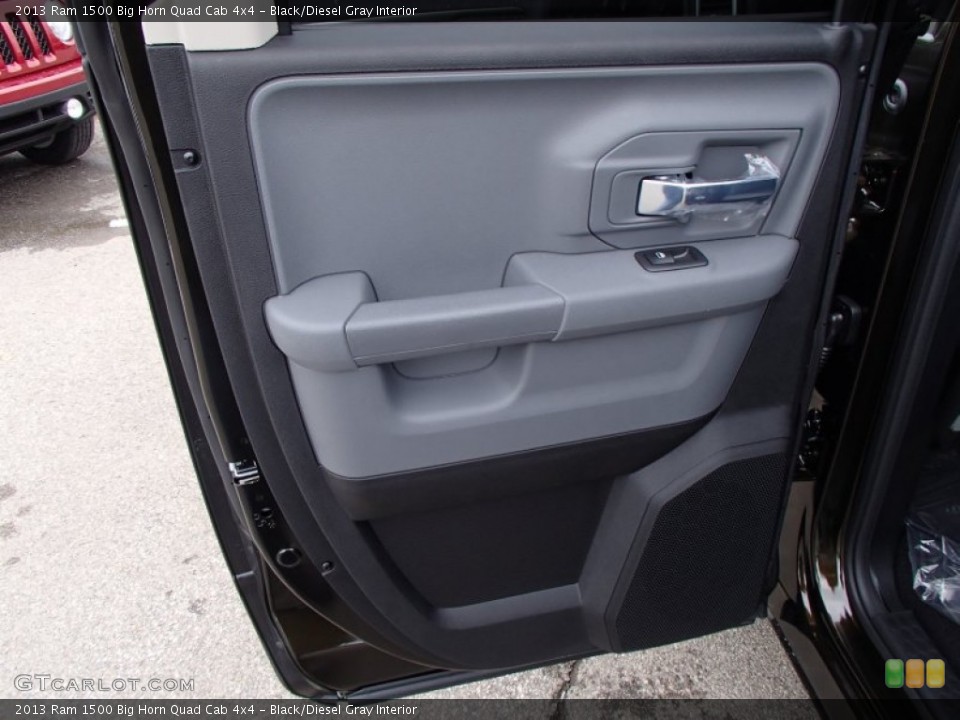 Black/Diesel Gray Interior Door Panel for the 2013 Ram 1500 Big Horn Quad Cab 4x4 #78131318