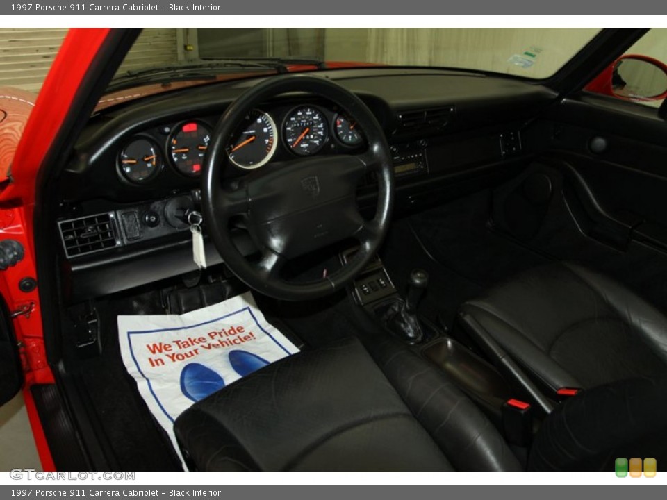 Black Interior Dashboard for the 1997 Porsche 911 Carrera Cabriolet #78132489