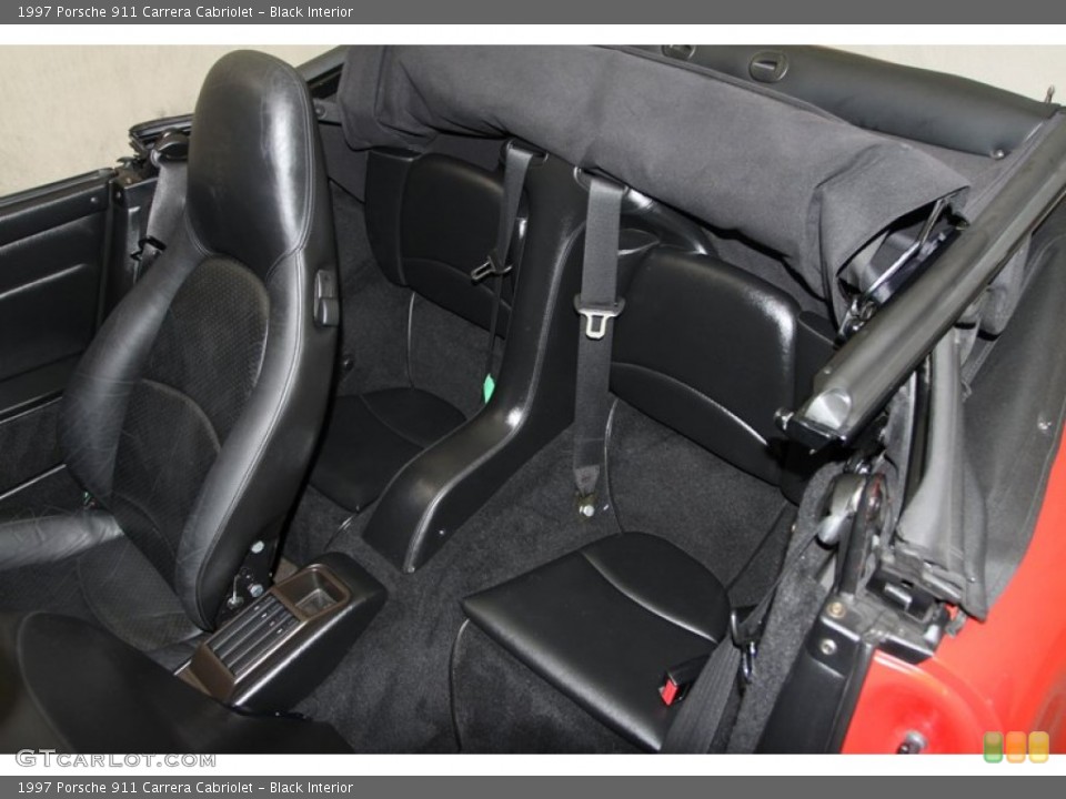 Black Interior Rear Seat for the 1997 Porsche 911 Carrera Cabriolet #78132542