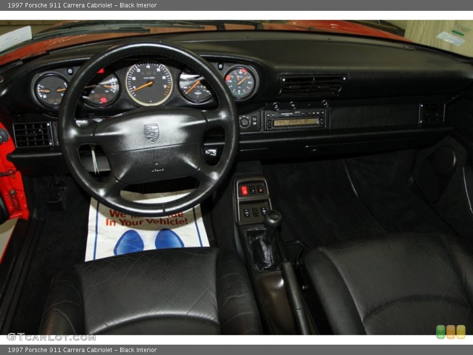 Black Interior Dashboard for the 1997 Porsche 911 Carrera Cabriolet #78132591
