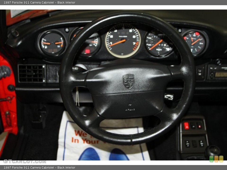 Black Interior Steering Wheel for the 1997 Porsche 911 Carrera Cabriolet #78132620