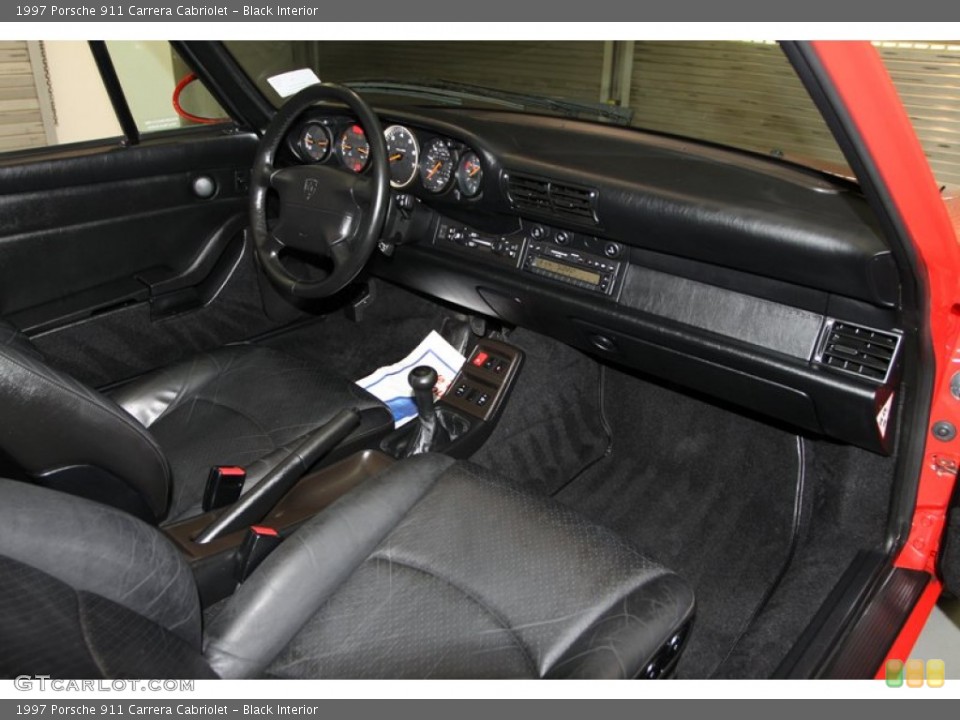 Black Interior Dashboard for the 1997 Porsche 911 Carrera Cabriolet #78132816