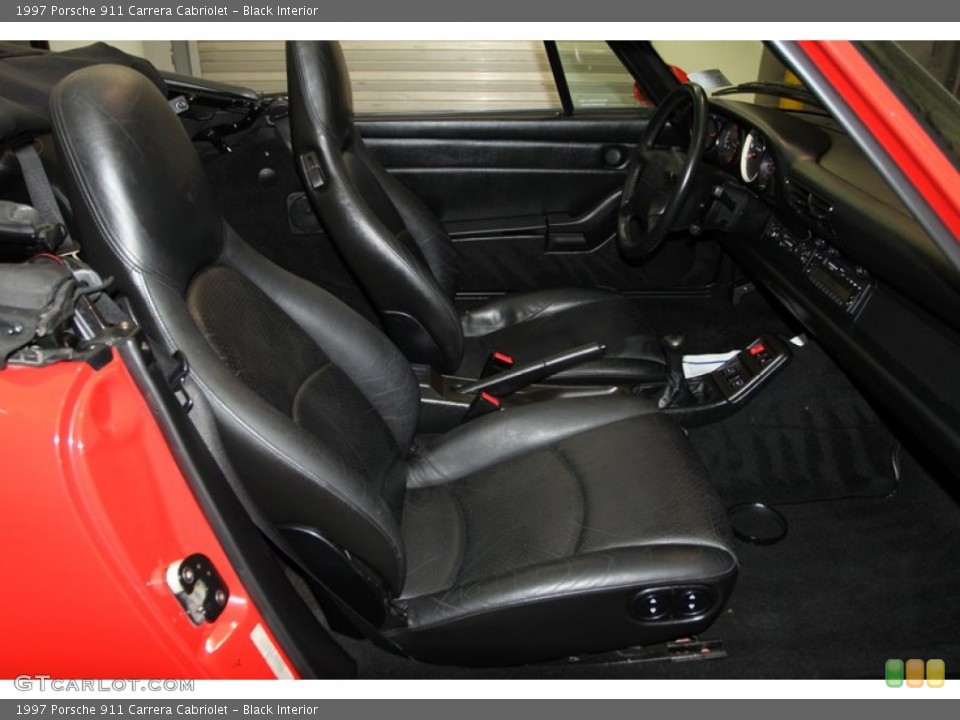Black Interior Front Seat for the 1997 Porsche 911 Carrera Cabriolet #78132837