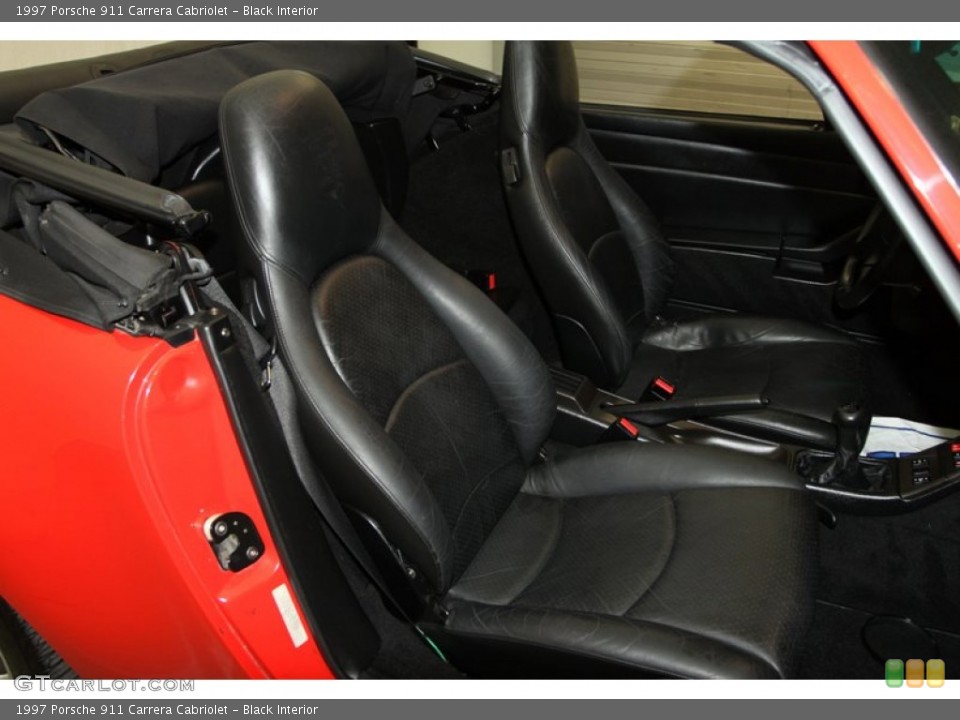 Black Interior Front Seat for the 1997 Porsche 911 Carrera Cabriolet #78132849