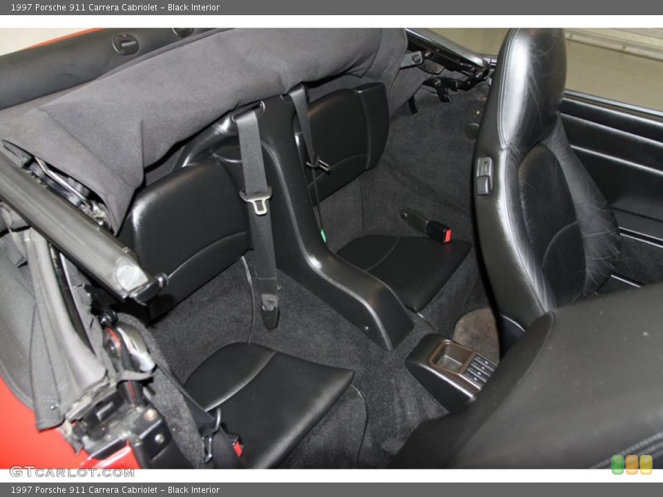 Black Interior Rear Seat for the 1997 Porsche 911 Carrera Cabriolet #78132915