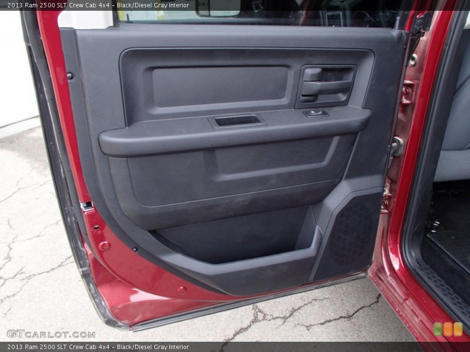 Black/Diesel Gray Interior Door Panel for the 2013 Ram 2500 SLT Crew Cab 4x4 #78133340