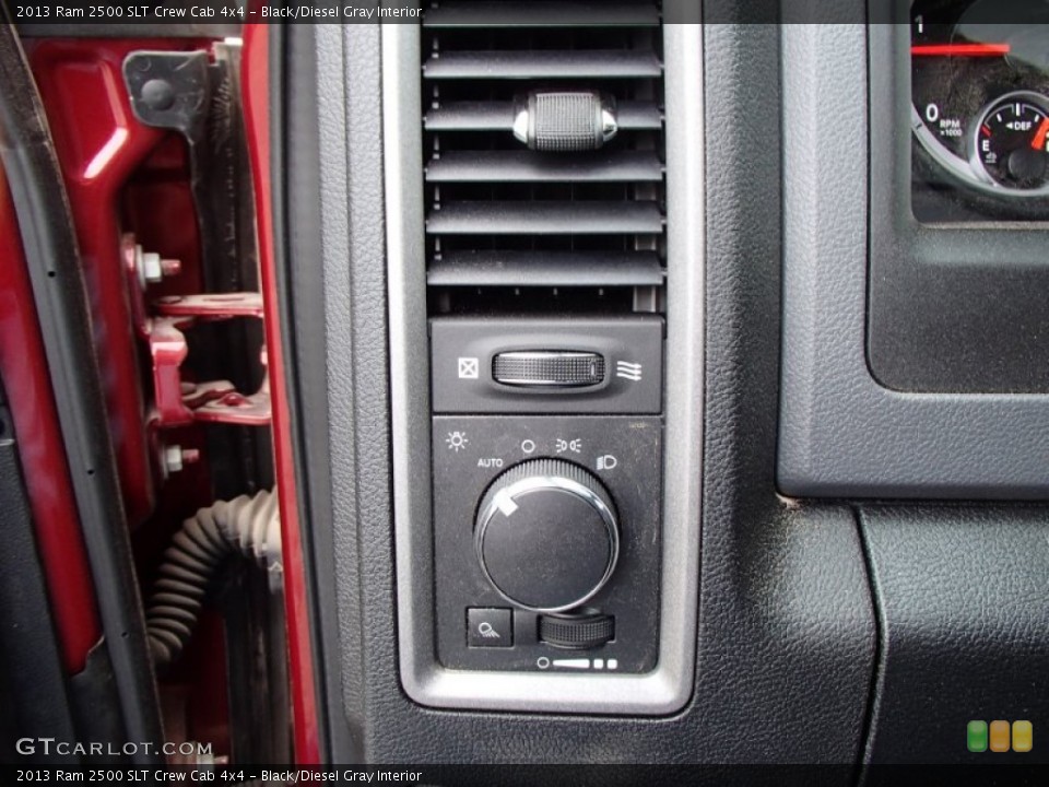 Black/Diesel Gray Interior Controls for the 2013 Ram 2500 SLT Crew Cab 4x4 #78133452