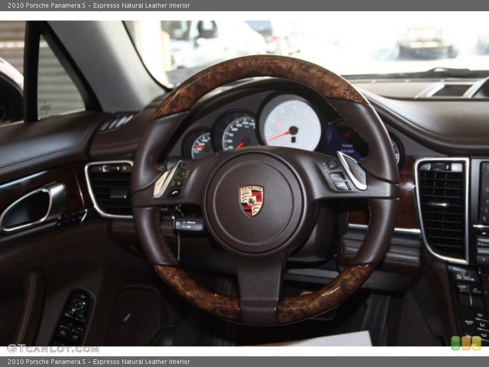 Espresso Natural Leather Interior Steering Wheel for the 2010 Porsche Panamera S #78133632