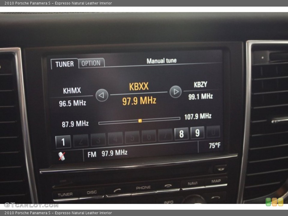 Espresso Natural Leather Interior Audio System for the 2010 Porsche Panamera S #78133827